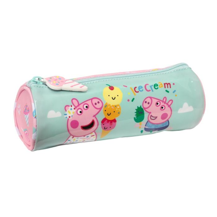 Estuche Escolar Peppa Pig Ice cream Rosa Menta 20 x 7 x 7 cm