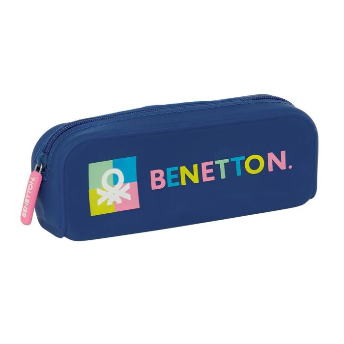 Estuche Escolar Benetton Cool Azul marino 18.5 x 7.5 x 5.5 cm