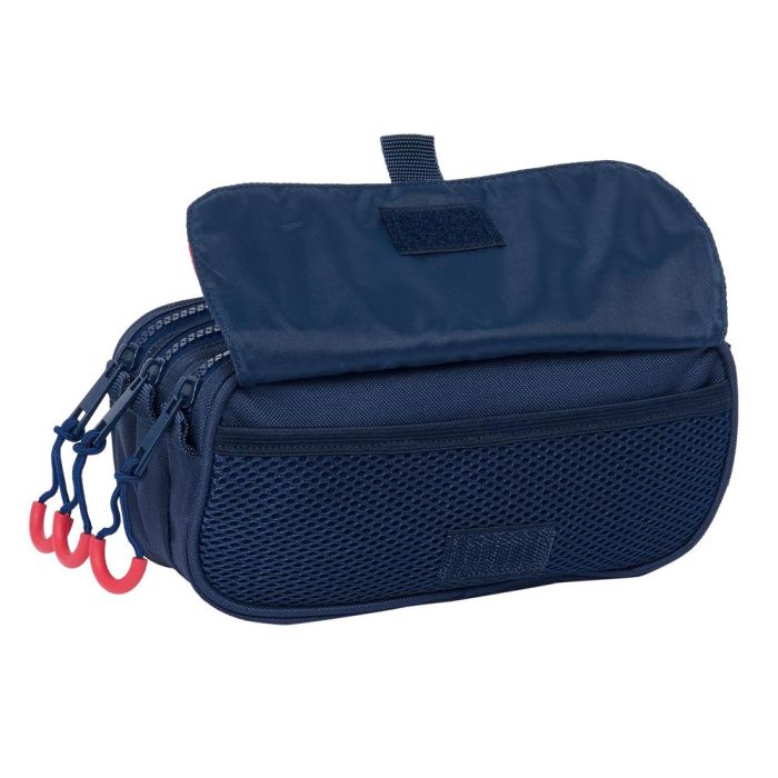 Portatodo Triple Benetton Italy Azul marino 21,5 x 10 x 8 cm 3