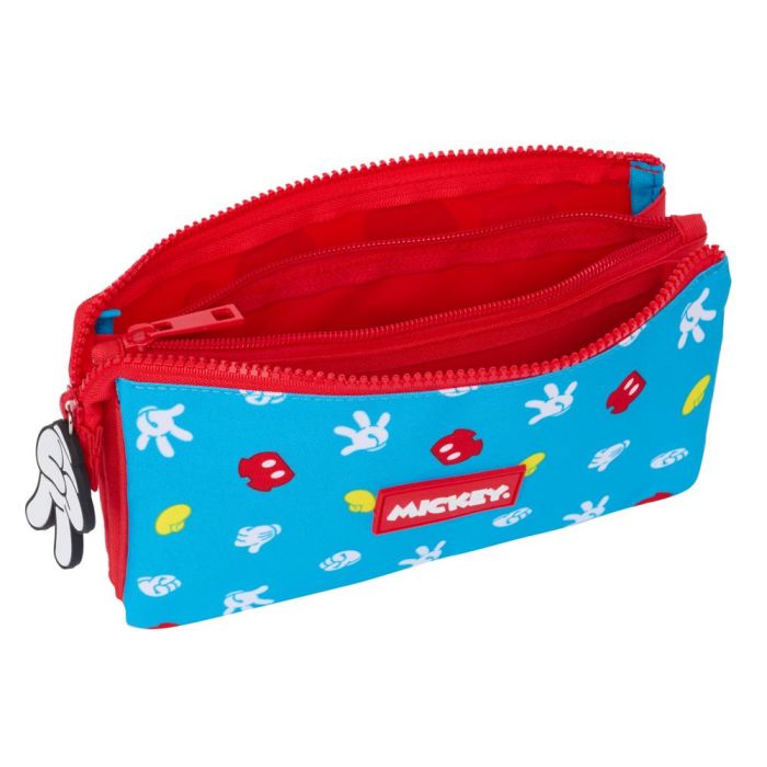 Bolso Escolar Portatodo Safta Triple Mickey Mouse Fantastic 30x220X120 mm 2