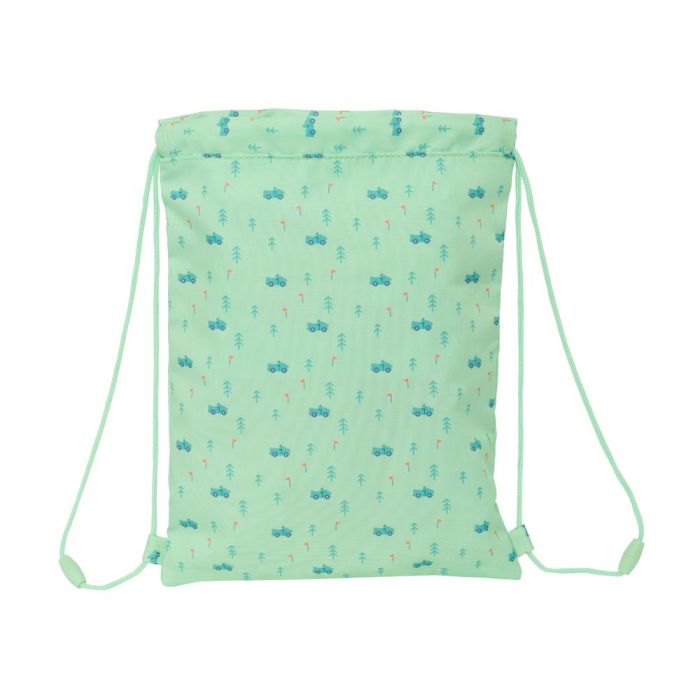 Bolsa Mochila con Cuerdas Safta Coches Verde 26 x 34 x 1 cm 1