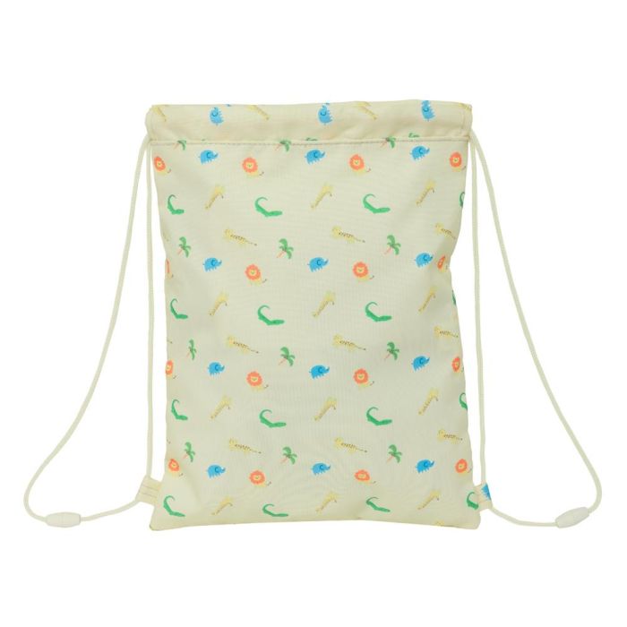 Bolsa Mochila con Cuerdas Safta Selva Blanco 26 x 34 x 1 cm 1