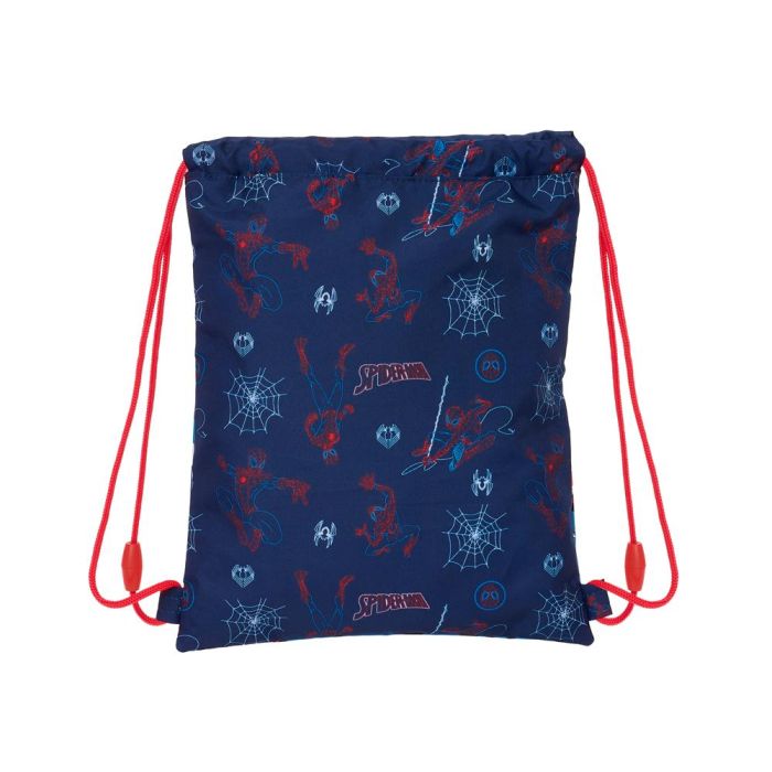 Bolsa Mochila con Cuerdas Spider-Man Neon Azul marino 26 x 34 x 1 cm 1