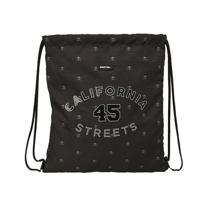 Bolsa Mochila con Cuerdas Safta California Negro 35 x 40 x 1 cm