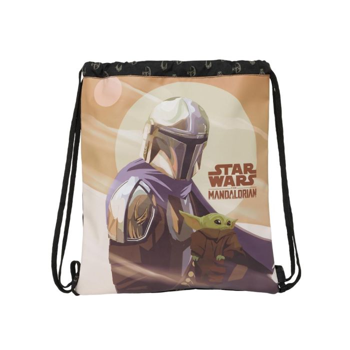 Mochila Saco Infantil The Mandalorian This is the way Negro 35 x 40 x 1 cm