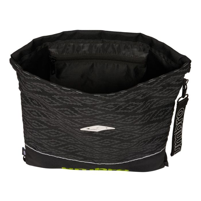 Bolsa Mochila con Cuerdas Umbro Lima Negro 35 x 40 x 1 cm 3