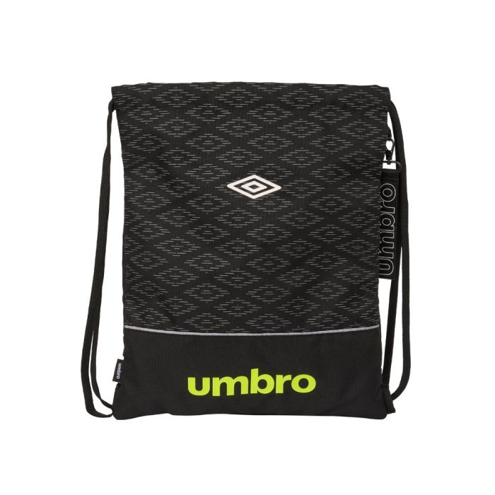 Bolsa Mochila con Cuerdas Umbro Lima Negro 35 x 40 x 1 cm