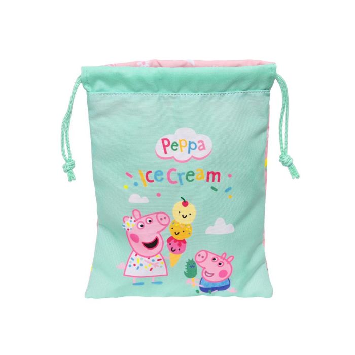 Portameriendas Peppa Pig Ice cream Saco 20 x 25 x 1 cm Rosa Menta