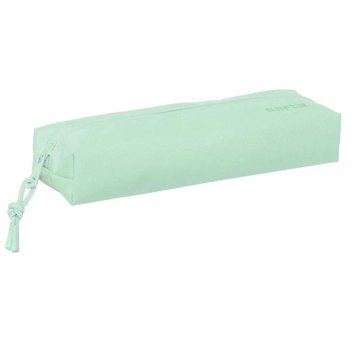 Bolso Escolar Portatodo Safta Rectangular Con Goma Elastica 22 cm Verde Claro