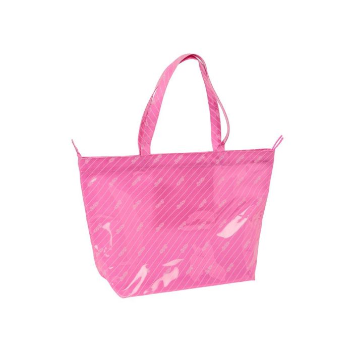 Bolsa Shopping Safta Barbie Logomania Rosa 350x540X170 mm 1