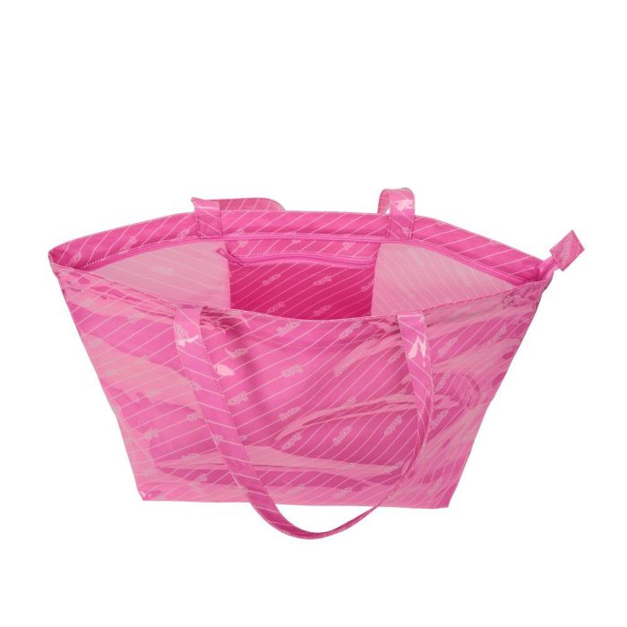 Bolsa Shopping Safta Barbie Logomania Rosa 350x540X170 mm 3