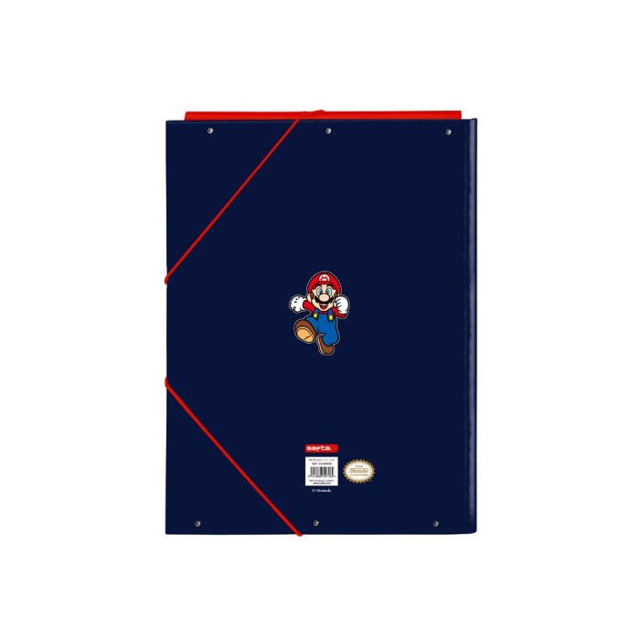 Carpeta Carton Folio Gomas Solapas Safta Super Mario World 1