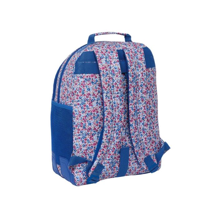 Mochila Safta Doble Con Cantoneras Adaptable A Carro Nait Nait Floresistente Coimbra Azul 420x320X150 mm 1