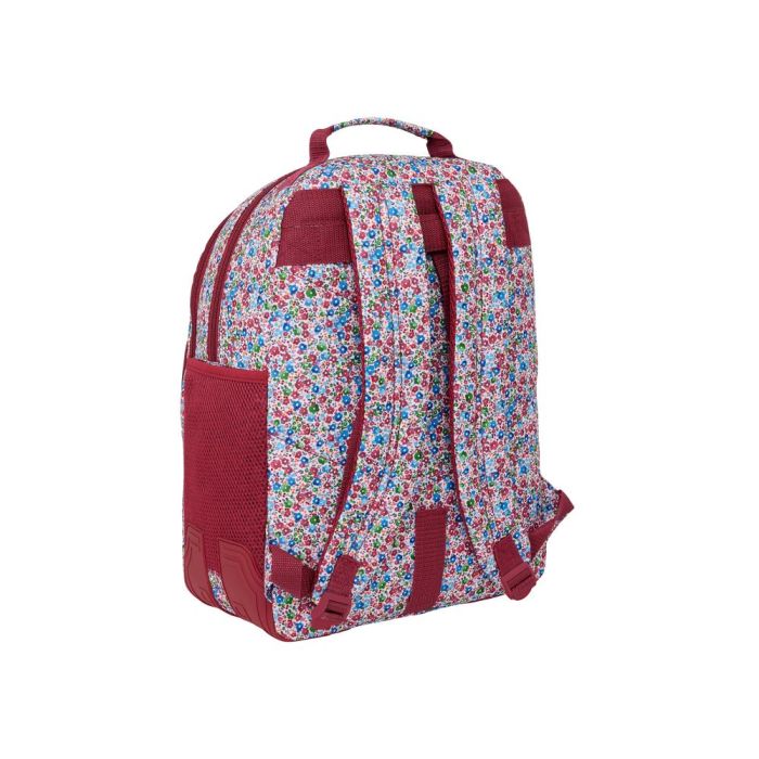 Mochila Safta Doble Con Cantoneras Adaptable A Carro Nait Nait Floresistente Coimbra Burdeos 420x320X150 1