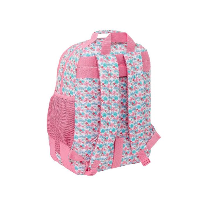 Mochila Safta Doble Con Cantoneras Adaptable A Carro Reciclado Moos Floresistente 420x320X150 mm 1