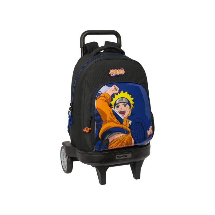 Mochila gde. c/ruedas compact evol. ext. naruto "ninja" 33x45x22 cm