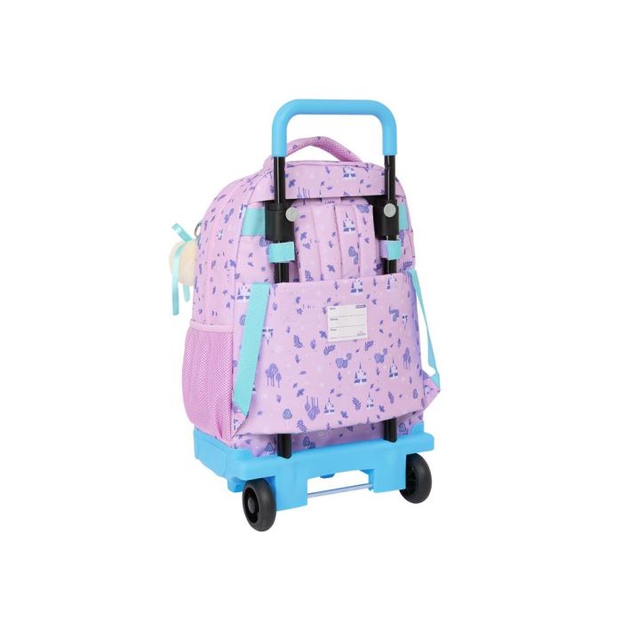 Mochila Escolar con Ruedas Frozen Cool days Violeta Azul cielo 33 x 45 x 22 cm 1