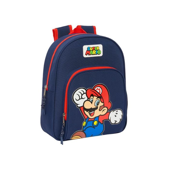 Mochila infantil adapt.carro super mario "world" 28x34x10 cm