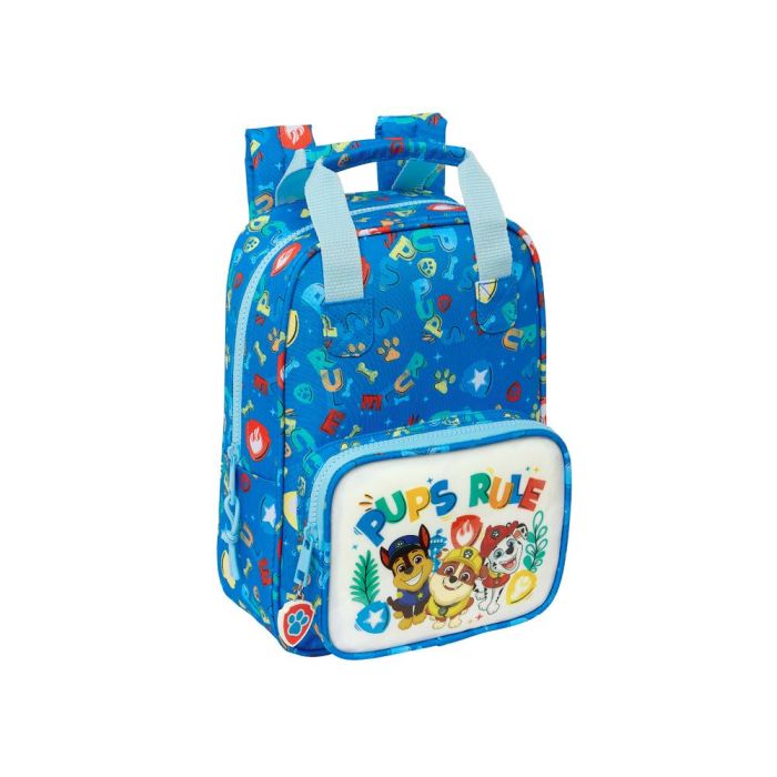 Mochila infantil con asas adapt. a carro paw patrol "pups rule" 20x28x8 cm