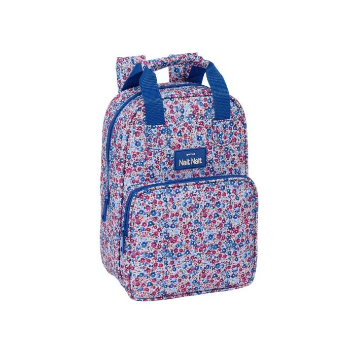 Mochila Safta Infantil Con Asas Nait Nait Floresistente Coimbra Azul 280x200x80 mm