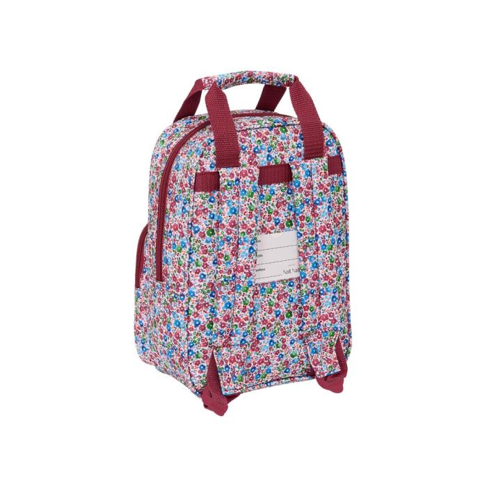 Mochila Safta Infantil Con Asas Nait Nait Floresistente Coimbra Burdeos 280x200X80 mm 1