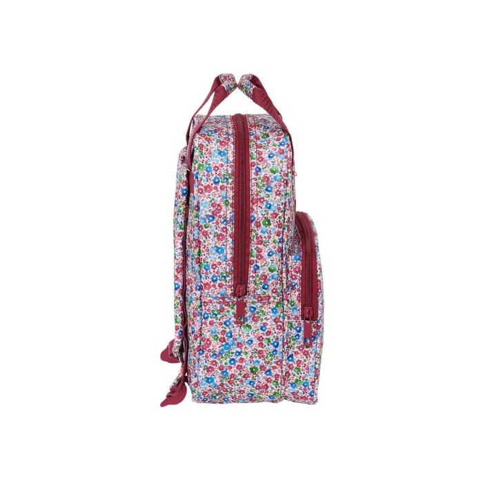 Mochila Safta Infantil Con Asas Nait Nait Floresistente Coimbra Burdeos 280x200X80 mm 2