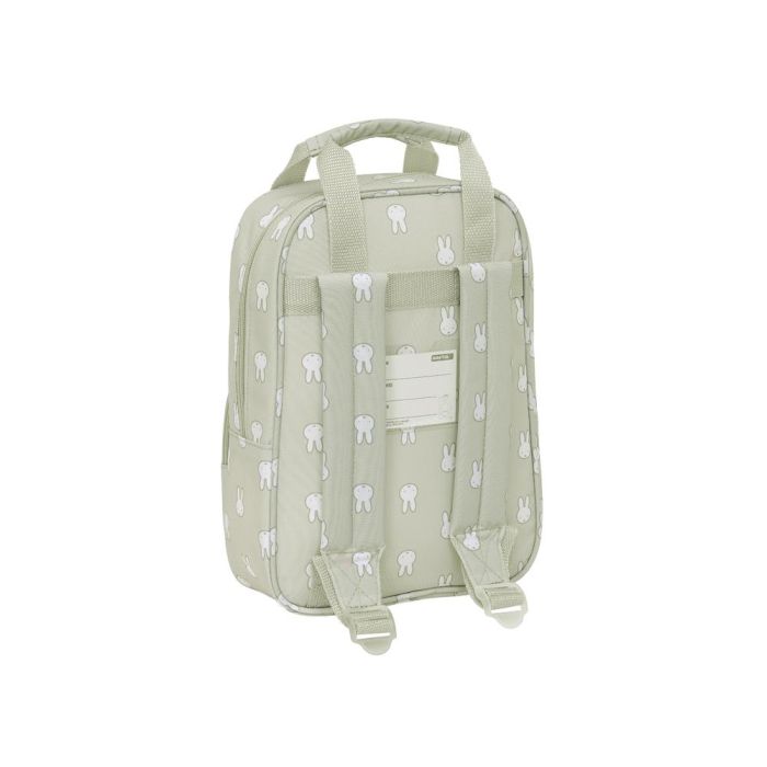 Mochila Safta Infantil Con Asas Reciclada Y Repelente Al Agua Miffy Menta 280x200X80 mm 1