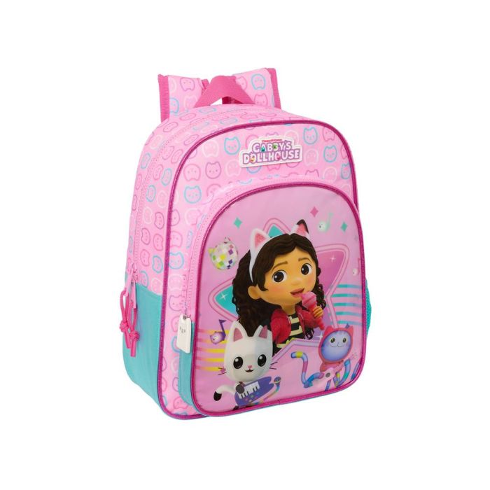 Mochila junior adapt.carro gabby's dollhouse "party" 32x38x12 cm