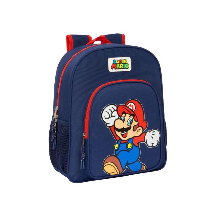 Mochila junior adapt.carro super mario "world" 32x38x12 cm