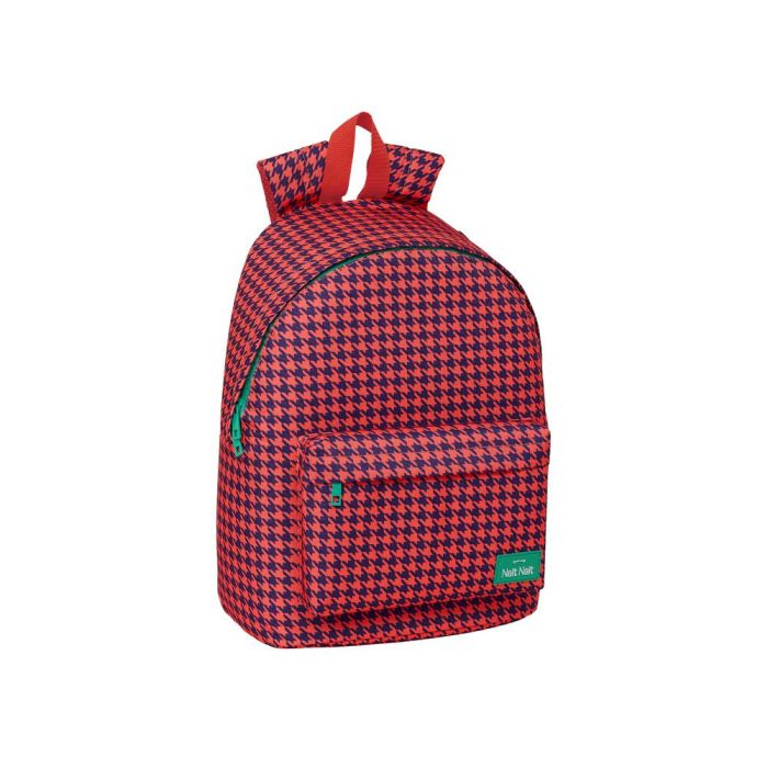 Mochila Safta Para Portatil 14,1-' Nait Nait Pata De Gallo Coral 410x310X160 mm