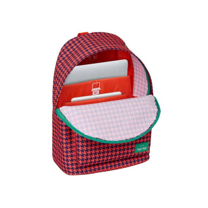 Mochila Safta Para Portatil 14,1-' Nait Nait Pata De Gallo Coral 410x310X160 mm 3