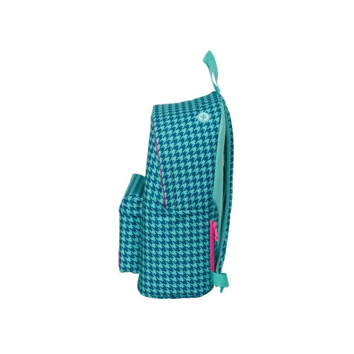 Mochila Safta Para Portatil 14,1-' Nait Nait Pata De Gallo Verde 410x310X160 mm 1