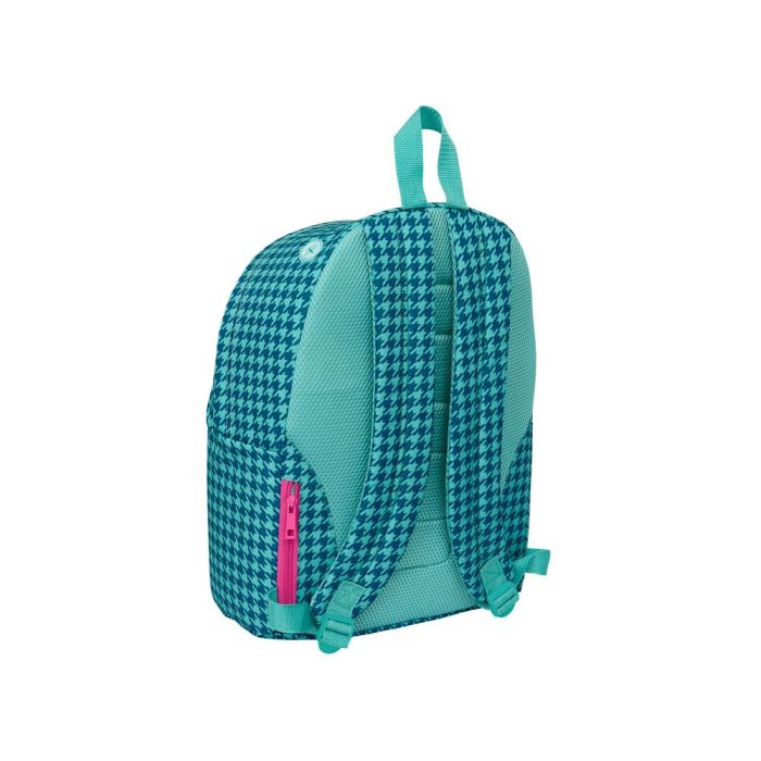 Mochila Safta Para Portatil 14,1-' Nait Nait Pata De Gallo Verde 410x310X160 mm 1