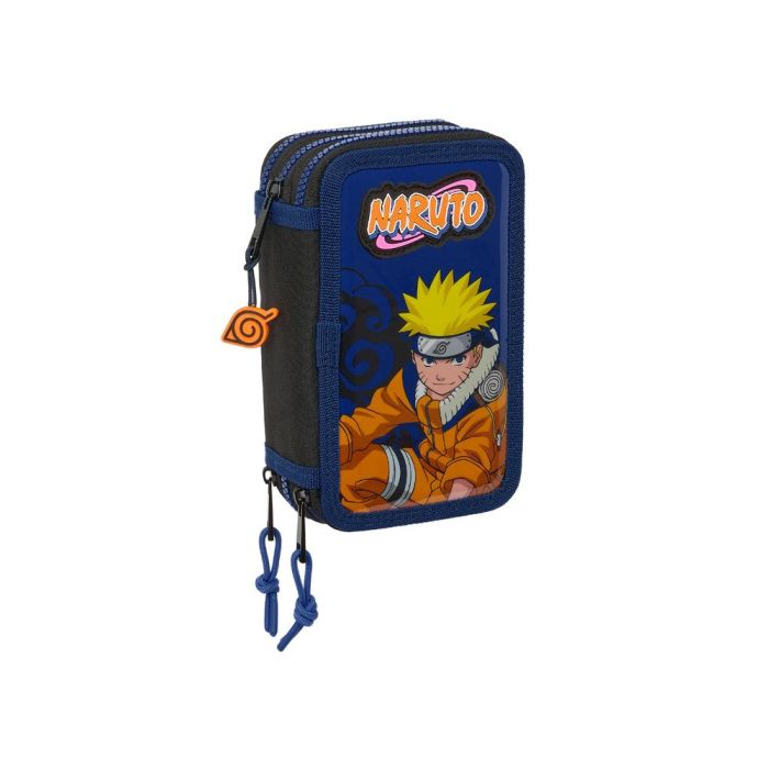 Plumier triple 36 pcs naruto "ninja" 12,5x19,5x5,5 cm