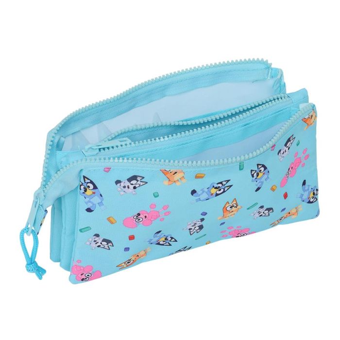 Bolso Escolar Portatodo Safta Triple Bluey 120x220X30 mm 2