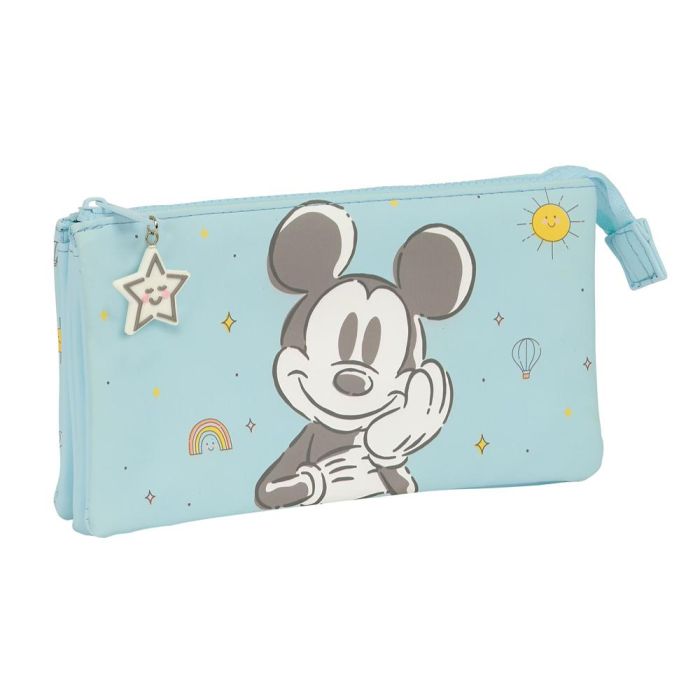 Bolso Escolar Portatodo Safta Triple Mickey Mouse Baby 120x220x30 mm