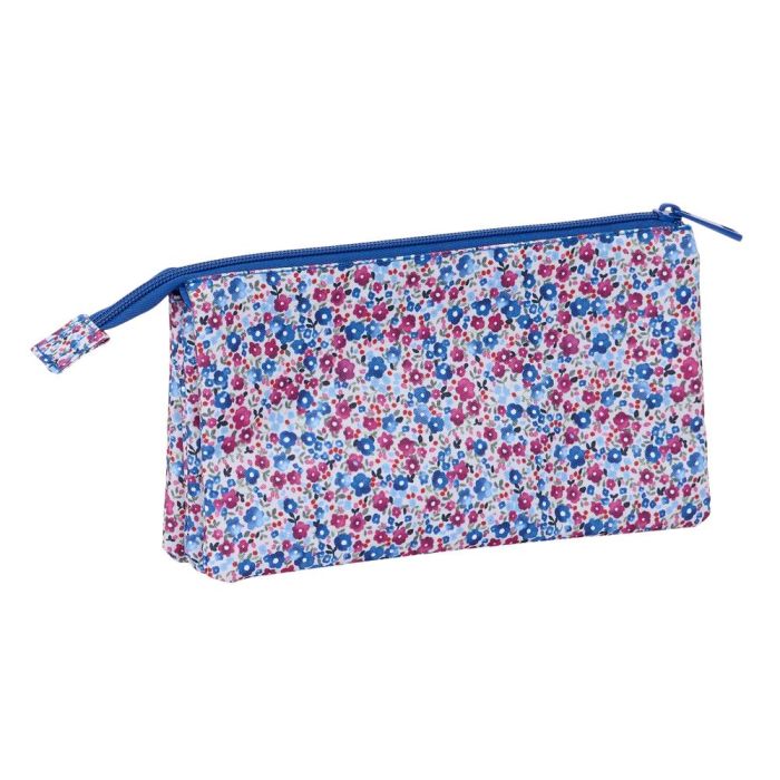 Bolso Escolar Portatodo Safta Triple Nait Nait Floresistente Coimbra Azul 120x220X30 mm 1