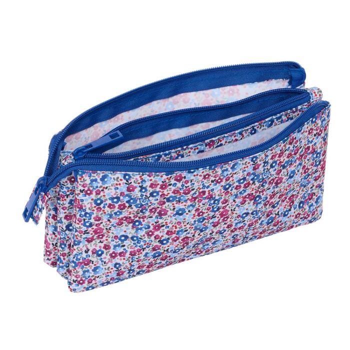 Bolso Escolar Portatodo Safta Triple Nait Nait Floresistente Coimbra Azul 120x220X30 mm 2