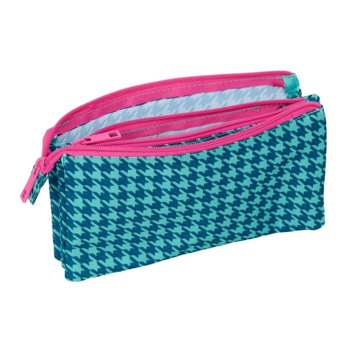 Bolso Escolar Portatodo Safta Triple Nait Nait Pata De Gallo Verde 120x220X30 mm 2