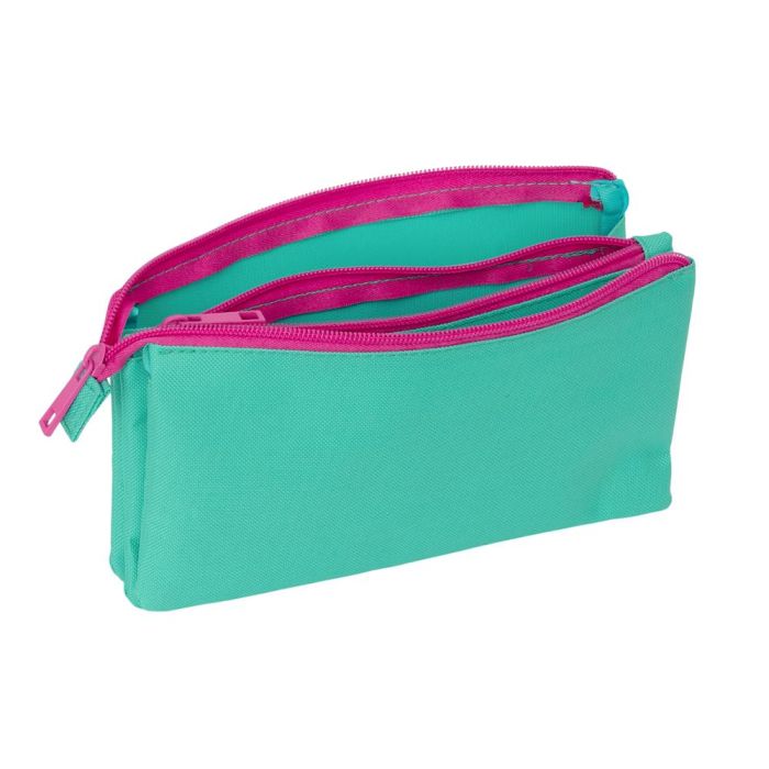 Bolso Escolar Portatodo Safta Triple Nait Nait Verde Mint 120x220X30 mm 2