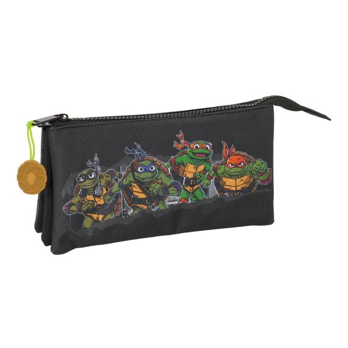 Bolso Escolar Portatodo Safta Triple Tortugas Ninja 120x220x30 mm