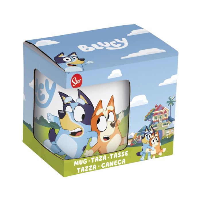 Taza ceramica bluey walk en caja de regalo 325 ml.