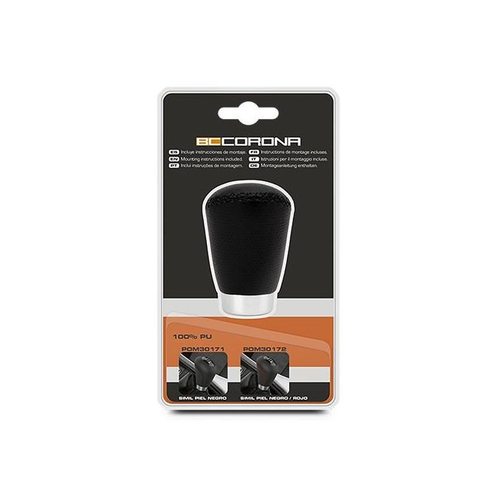 Pomo de la Palanca de Cambio BC Corona Sport Negro Piel 2