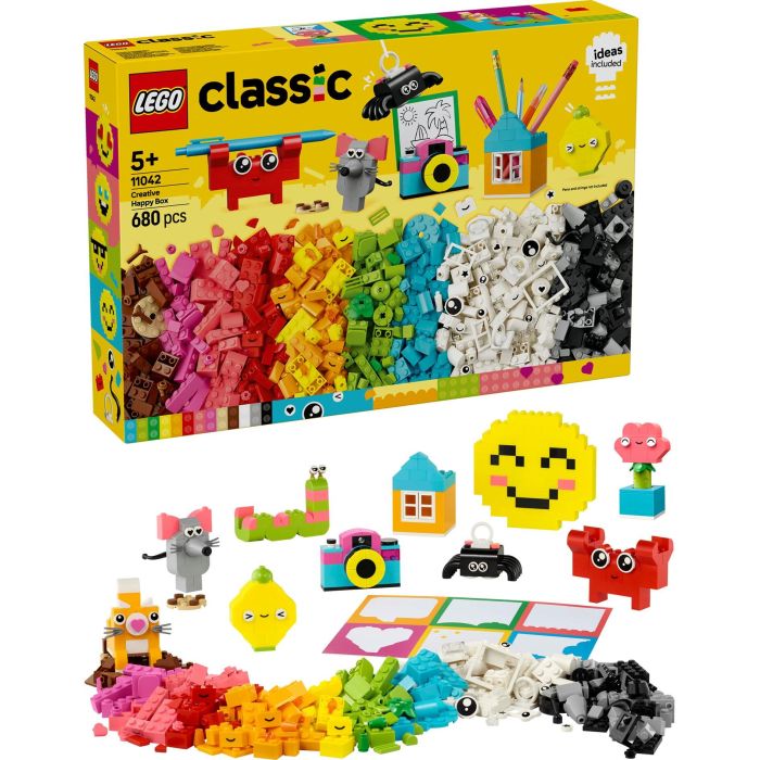 LEGO 11042 Caja Feliz Creativa Classic, Set de Construcción con 680 Ladrillos y Elementos Especiales, Guía Inspiradora y 10 Modelos Rápidos para Niños +5 Años 13 LEGO 11042 Caja Feliz Creativa Classic, Set de Construcción con 680 Ladrillos y Elementos Especiales, Guía Inspiradora y 10 Modelos Rápidos para Niños +5 Años 13