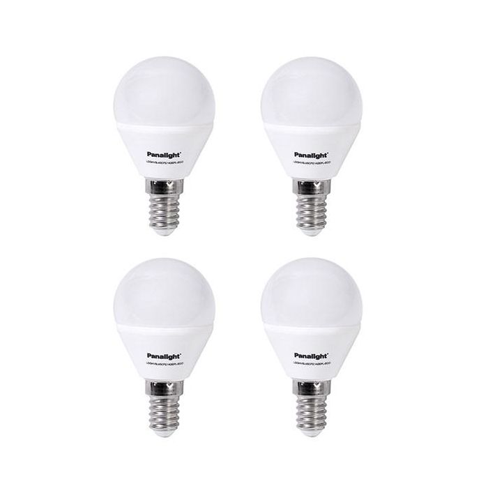 Lámpara Led Esférica Frost E14 De 4W 4500K Pack De 4 PANASONIC-PANALIGHT LDGHV5L45CFE142EPL-ECO-4x