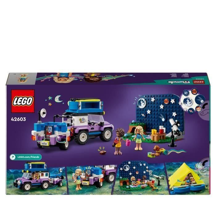 LEGO 42603 Friends Furgoneta Camper para Observar las Estrellas, Juguete para Niños, con Figuras de Animales y Minimuñecas 5