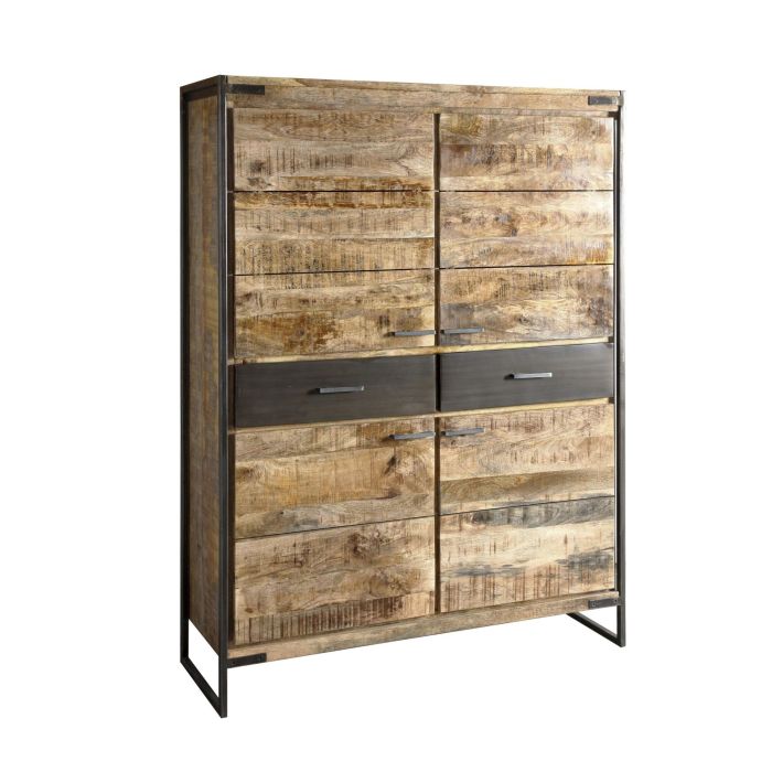 Armario Colonial DKD Home Decor Natural Negro 41 x 161 x 120 cm Armario Colonial DKD Home Decor Natural Negro 41 x 161 x 120 cm