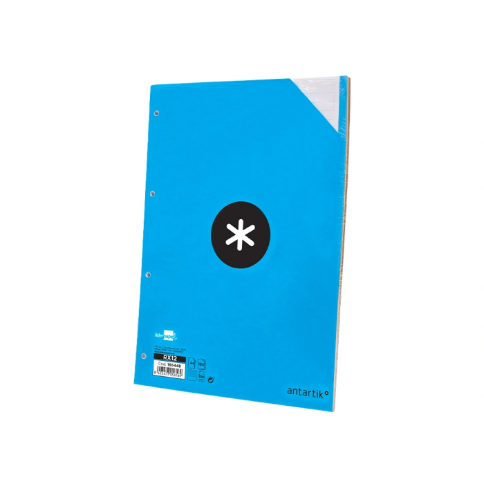 Antartik Recambio Papel A4 100 Hojas 100gr Rayado Horizontal 4 Taladros Bandas Colores 3