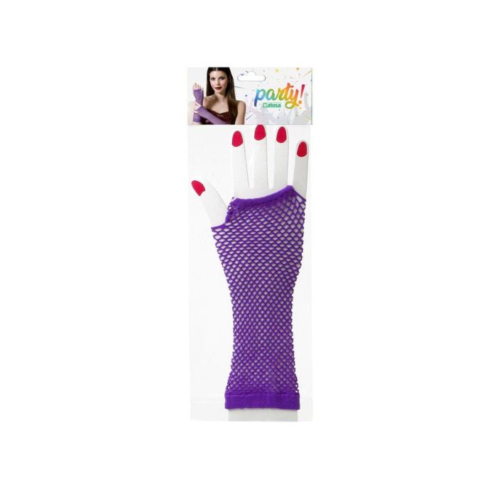 Guantes Rejilla Morado Mujer Adulto 1