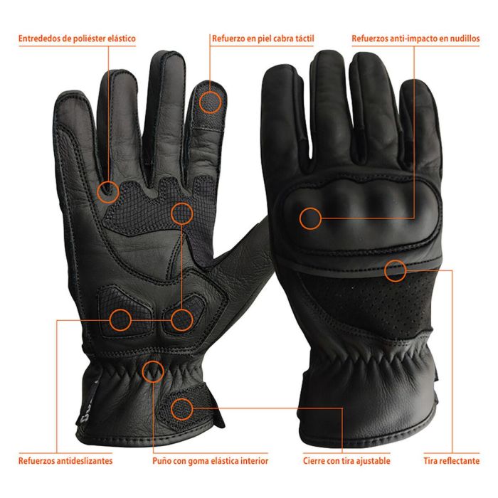 Guantes de Moto JUBA Negro 10 3